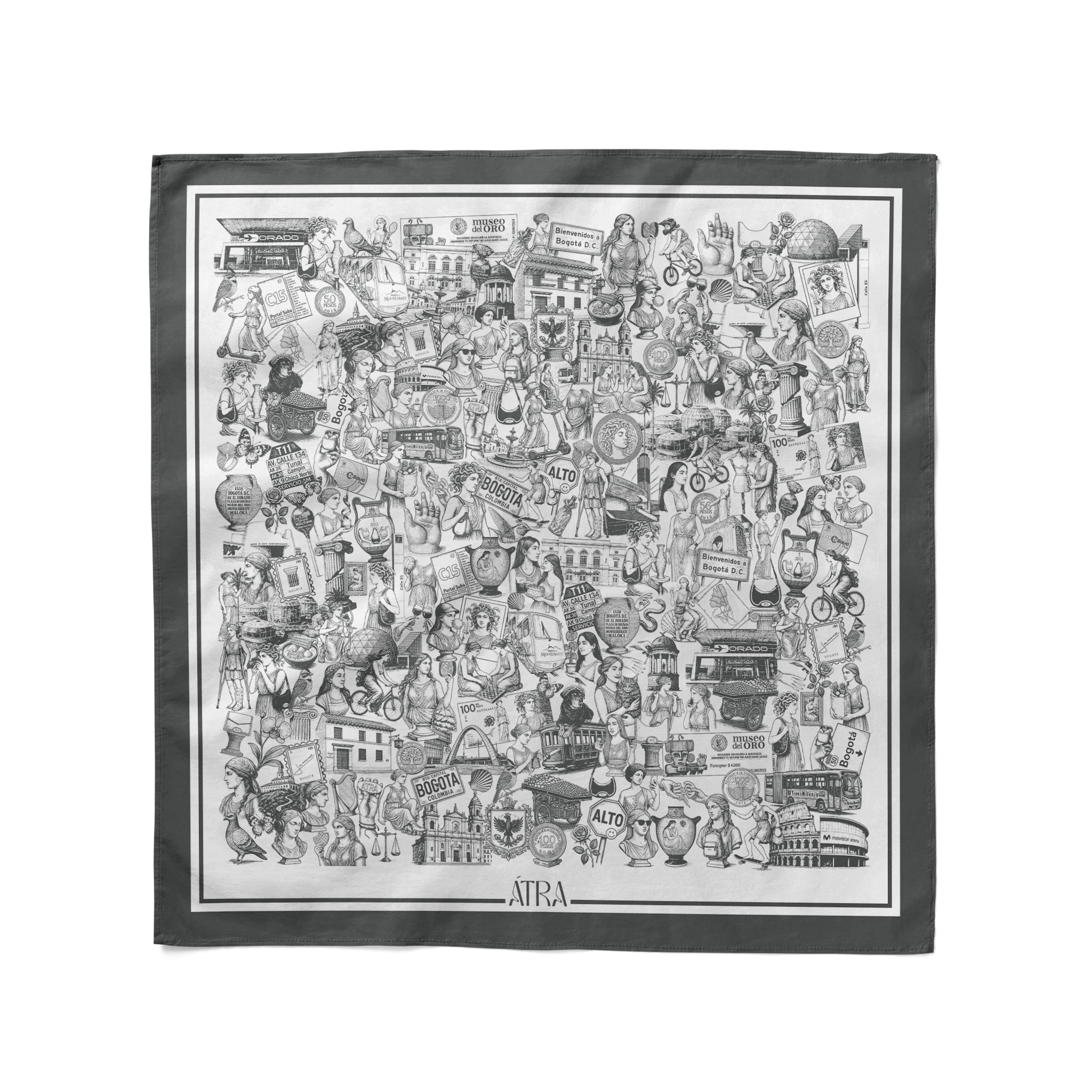 Pañoleta Olimpo Bogotá Gris Plata