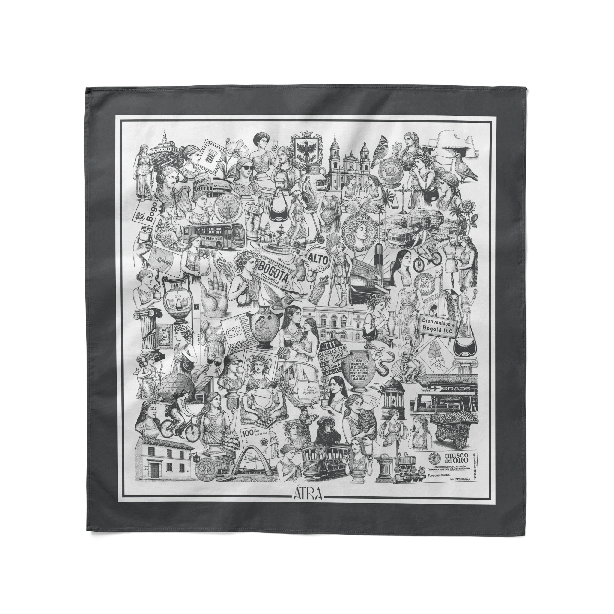 Pañoleta Olimpo Bogotá Gris Plata