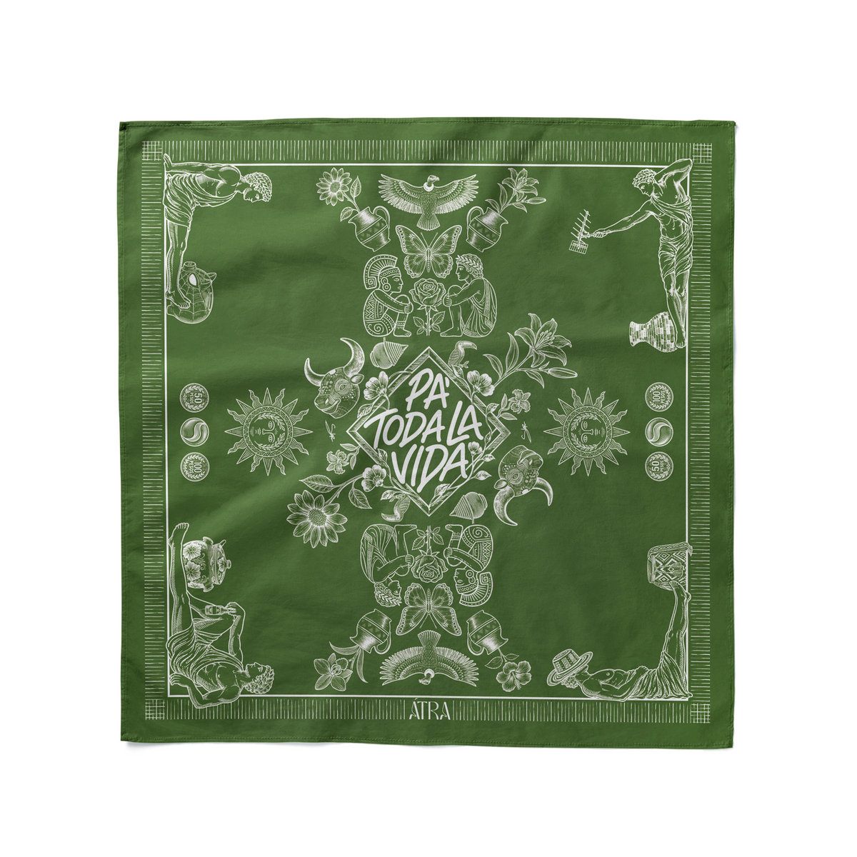 Pañoleta Huellas Verde